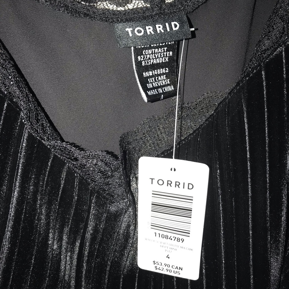 Torrid Georgette Mix Velvet Cami